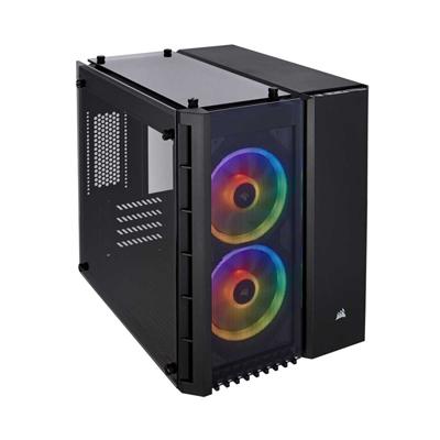 CORSAIR CRYSTAL BLACK 280X RGB GLASS MICRO ATX PC GAMING CASE 1 CORSAIR CRYSTAL BLACK 280X RGB GLASS MICRO ATX PC GAMING CASE