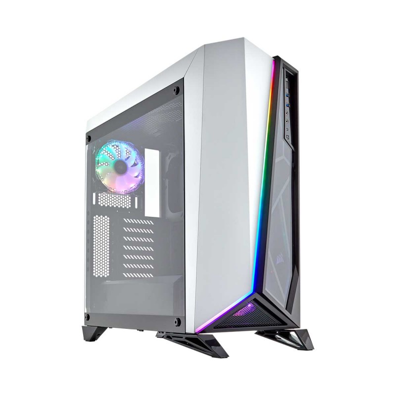 CORSAIR SPEC OMEGA RGB WHITE MID TOWER GLASS GAMING CASE