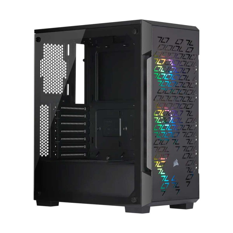 CORSAIR BLACK iCUE 220T ADDRESSABLE RGB AIRFLOW MIDI PC GAMING CASE