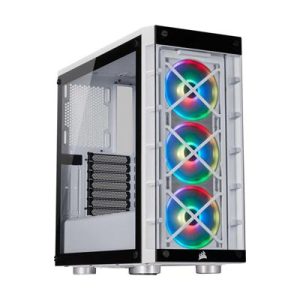 CORSAIR iCUE 465X RGB MID TOWER ATX SMART WHITE PC GAMING CASE