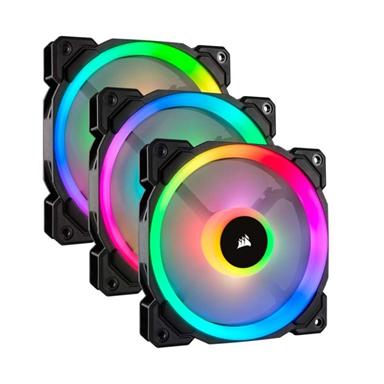 CORSAIR Co-9050072 LL120 RGB 120MM DUAL LIGHT LOOP RGB LED PWM CASE FAN - TRIPLE PACK