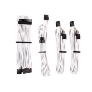 CORSAIR TYPE 4 GEN 4 PSU WHITE SLEEVED CABLE STARTER KIT