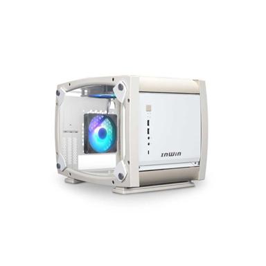 InWin Explorer RGB Modular Tempered Glass Mini-Tower Mini-ITX Case — Bone White