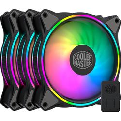 COOLERMASTER MASTERFAN MF120 HALO RGB 120MM DUAL LIGHT LOOP CASE FAN KIT - THREE PACK 1 COOLERMASTER MASTERFAN MF120 HALO RGB 120MM DUAL LIGHT LOOP CASE FAN KIT - THREE PACK