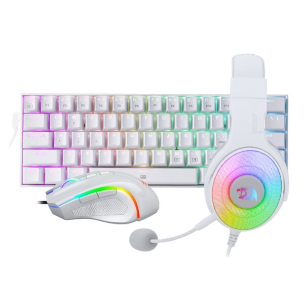 REDRAGON 3IN1 MS|HS|KB WIRED COMBO – WHITE