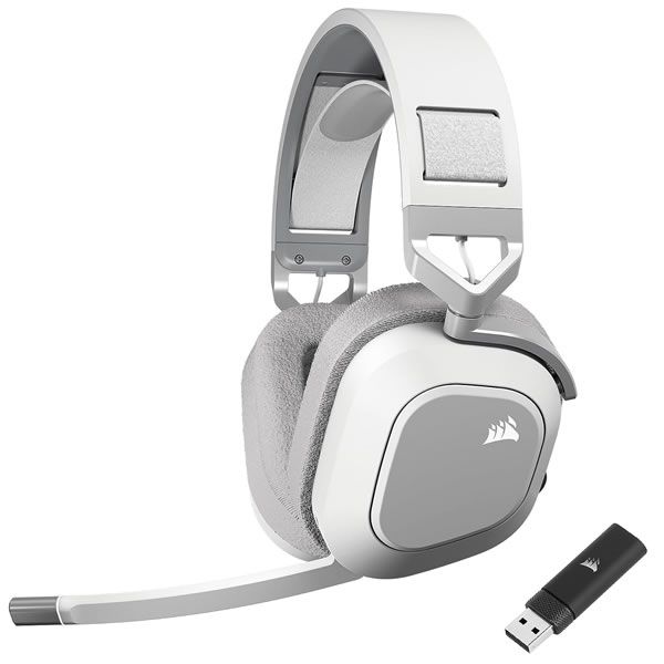 Corsair CA-9011296-AP HS80 MAX RGB Wireless Premium White Gaming Headset