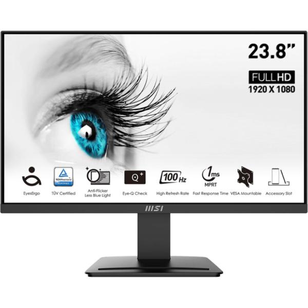 MSI PRO MP2412 23.8" FHD 1ms 100Hz VA AMD FreeSync Black Desktop Monitor