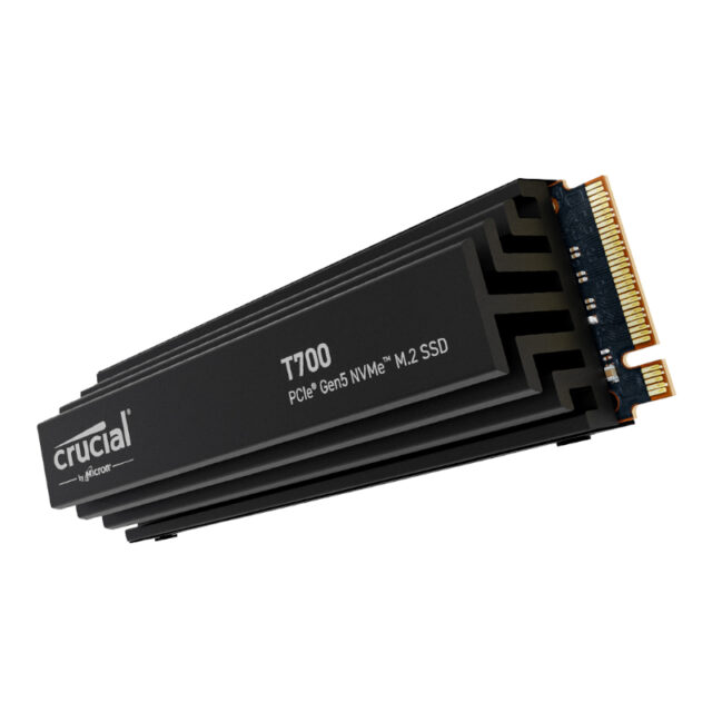Crucial CT1000T700SSD5 T700 1TB M.2 NVMe Gen5 with Heatsink NAND SSD