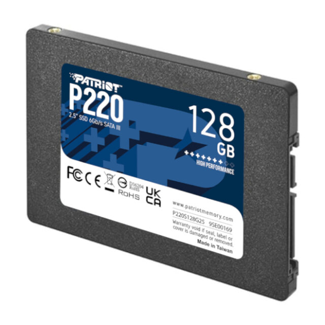 Patriot P220S128G25 P220 128GB 2.5" SATA 3.0 SSD