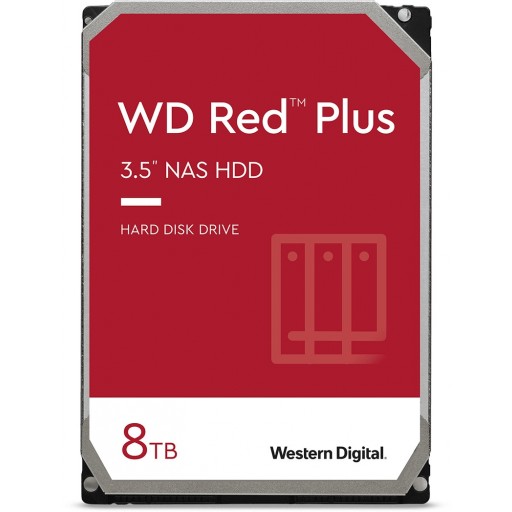 Western Digital WD80EFZZ Red Plus NAS 8TB 5400RPM SATA 6Gbps CMR 128MB 3.5" Internal HDD