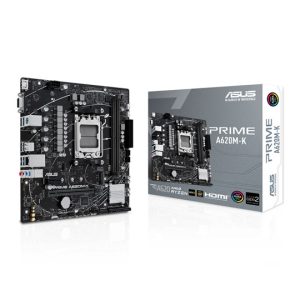 ASUS PRIME A620M-K AMD A620 Ryzen Socket AM5 Micro-ATX Desktop Motherboard
