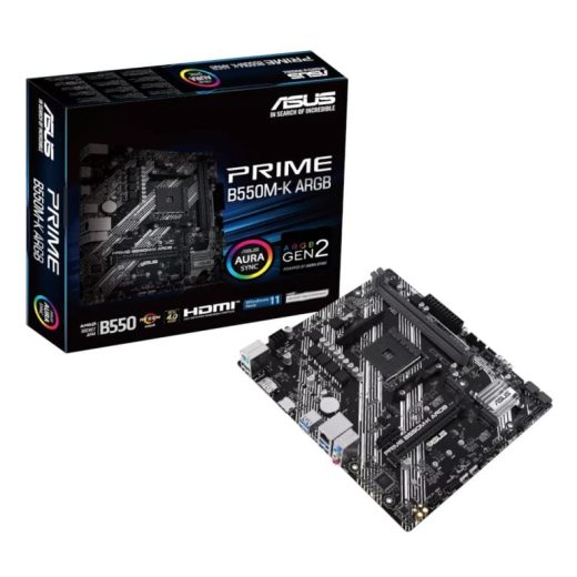 ASUS PRIME B550M-K ARGB AMD B550 Socket AM4 micro ATX Motherboard