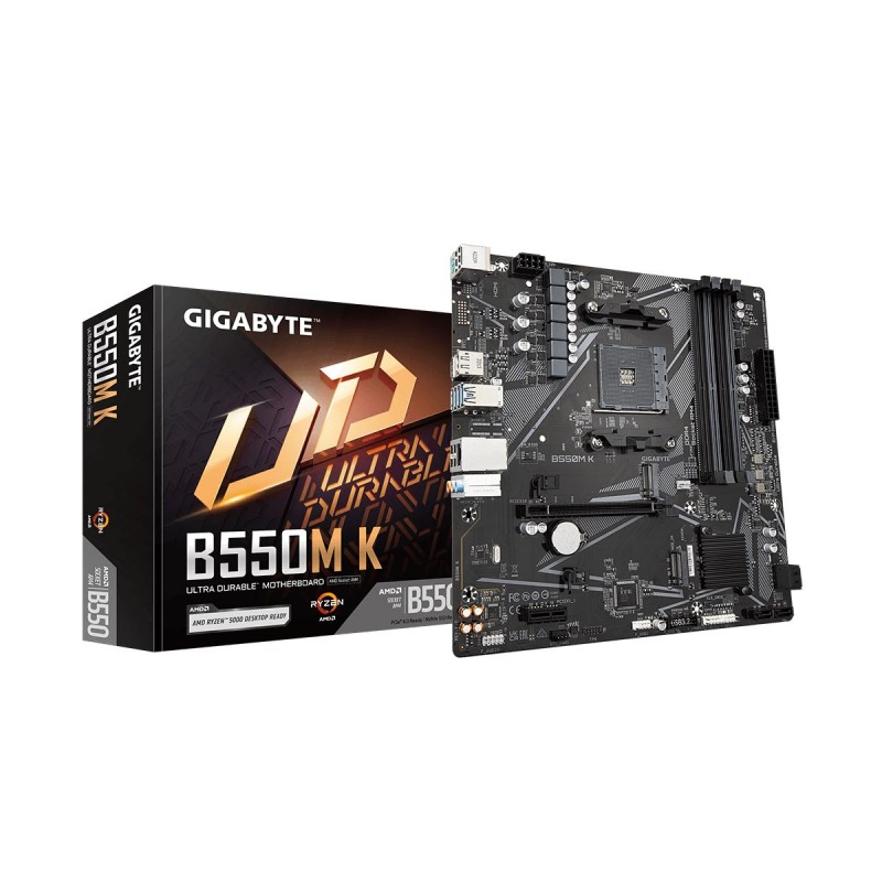Gigabyte B550M K Ultra Durable AMD B550 Ryzen Socket AM4 Micro-ATX Desktop Motherboard