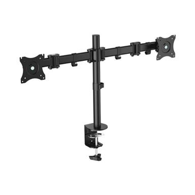Brateck LDT07-C024 Economy Steel 13"-27" Articulating Dual Monitor Clamp Base Monitor Mount