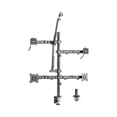 LinkQnet MDS10-2 17 - 32” Dual Monitor All-in-One Studio Setup Desktop Bracket