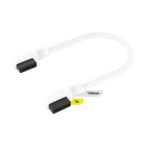 Corsair iCUE LINK 135mm Right-Angled White Cable Kit - 2-Pack