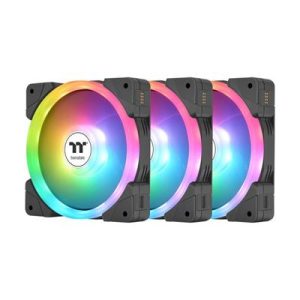 Thermaltake SWAFAN EX14 ARGB 140mm PWM Triple Pack Black Chassis Fan