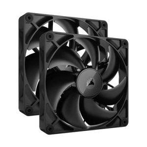 Corsair RX140 iCUE Link 140mm PWM 1700 RPM Black Chasis Fan - Twin Pack & System Hub