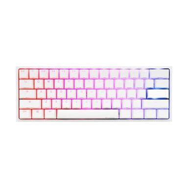 Ducky One 2 Pro Mini 60% Cherry MX Blue Clicky Mechanical Wired White Gaming Keyboard