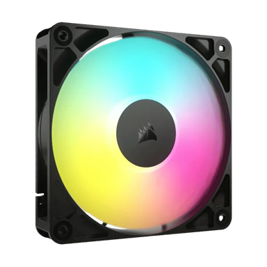 Corsair CO-9050180-WW, RS120 ARGB, 120 mm PWM Black Case Fan, RS Series ARGB fan, addressable RGB PWM fan, Corsair RS120 ARGB, high-airflow chassis fan