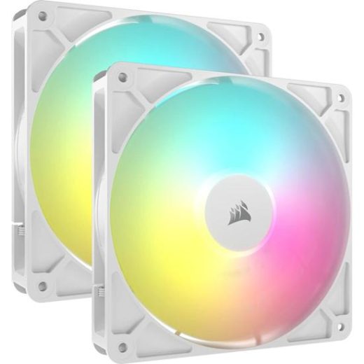 Corsair CO-9050187-WW RS140 140mm ARGB PWM Dual Pack White Case Fans