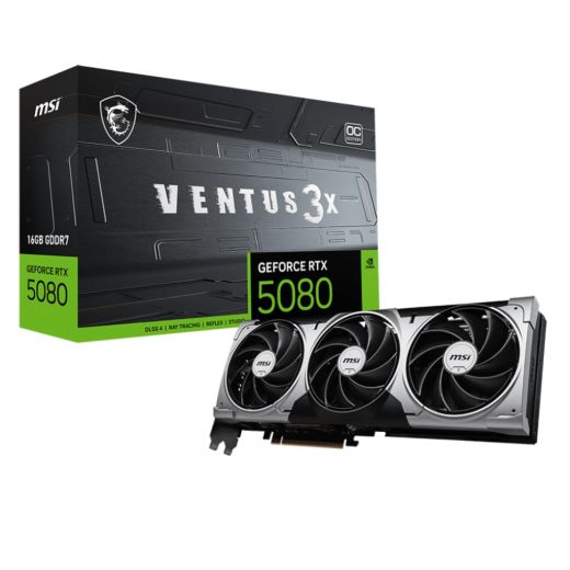 MSI GeForce RTX 5080 Ventus 3X OC Plus 16GB GDDR7 256-bit PCIe 5.0 Graphics Card