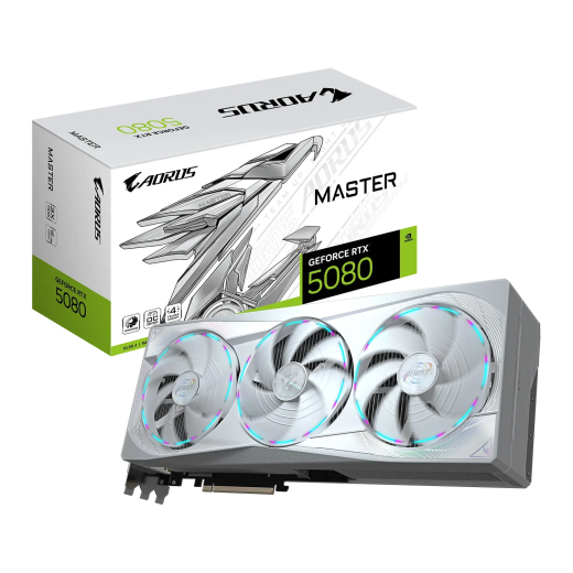 Gigabyte GeForce RTX 5080 AORUS MASTER ICE 16GB GDDR7 256-bit PCIe 5.0 Graphics Card