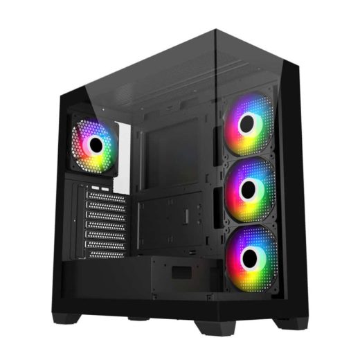 FSP M340 ARGB Tempered Glass Steel Black ATX Mid-Tower Chassis