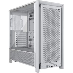 Corsair FRAME 4000D RS Tempered Glass White Steel Modular ATX Mid-Tower Gaming Chassis