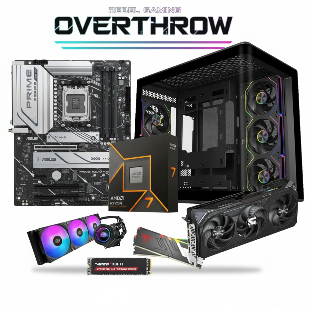 Rebel Gaming Overthrow AMD RYZEN 7 9700X, 32GB DDR5, 9070 XT, 1TB NVMe Gaming PC 1 Rebel Gaming Overthrow