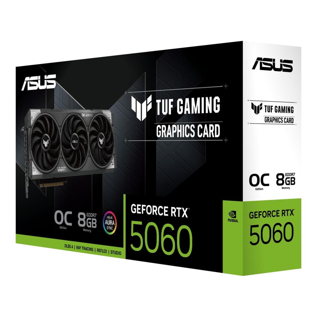 ASUS TUF Gaming GeForce RTX 5060 8GB GDDR7 OC Edition Graphics Card 1 ASUS TUF Gaming GeForce RTX 5060 8GB GDDR7 OC Edition Graphics Card