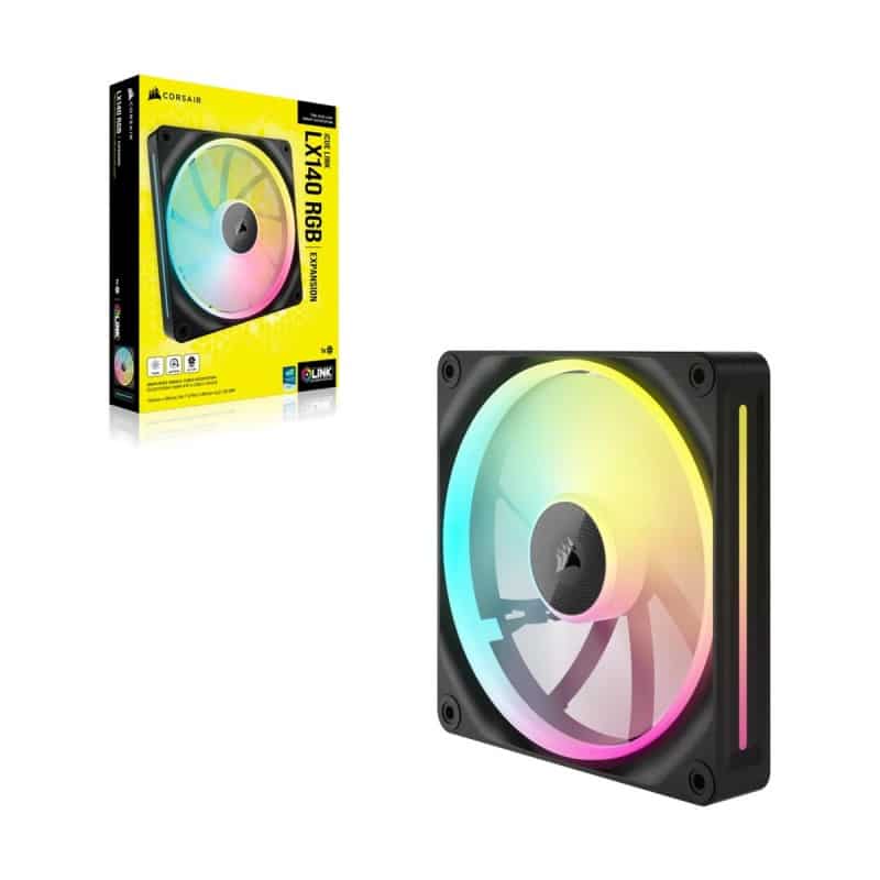 Corsair LX140 RGB iCUE LINK 140mm PWM 2000 RPM Black Case Fan 5 Corsair LX140 RGB iCUE LINK 140mm PWM 2000 RPM Black Case Fan