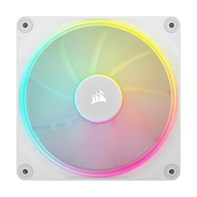 Corsair LX140 RGB iCUE LINK 140mm PWM 2000 RPM White Case Fan - Dual Pack & System Hub 3 Corsair LX140 RGB iCUE LINK 140mm PWM 2000 RPM White Case Fan - Dual Pack & System Hub