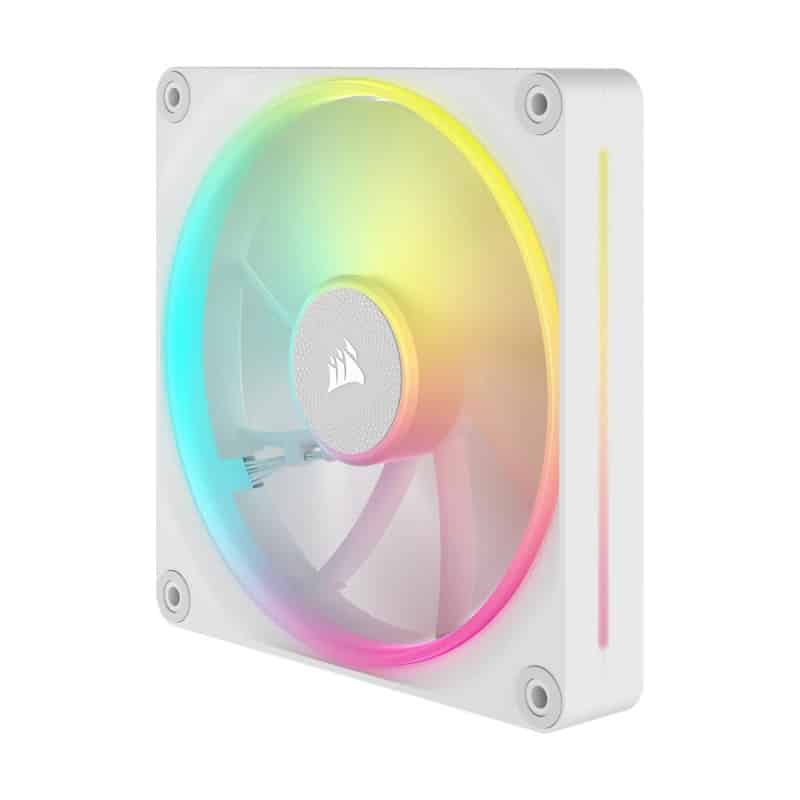 Corsair LX140 RGB iCUE LINK 140mm PWM 2000 RPM White Case Fan - Dual Pack & System Hub 4 Corsair LX140 RGB iCUE LINK 140mm PWM 2000 RPM White Case Fan - Dual Pack & System Hub