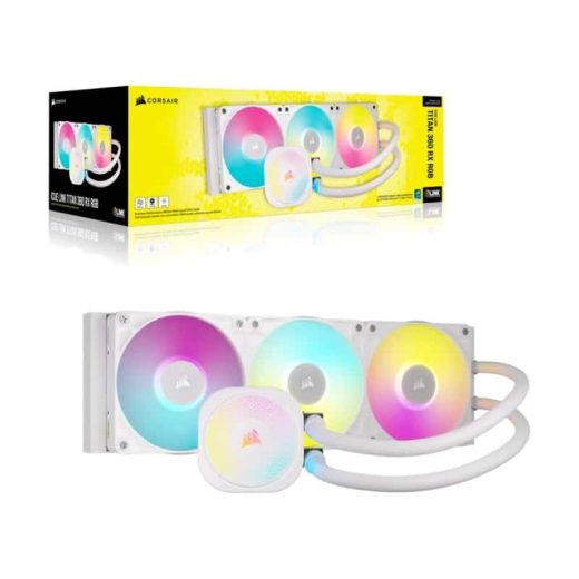 Corsair iCUE LINK TITAN 360 RX RGB 360mm White AIO Liquid CPU Cooler