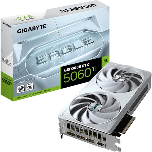 Gigabyte GeForce RTX 5060 Ti EAGLE OC ICE 8GB GDDR7 128-bit PCIe 5.0 Graphics Card 1 Gigabyte GeForce RTX 5060 Ti EAGLE OC ICE 8GB GDDR7 128-bit PCIe 5.0 Graphics Card