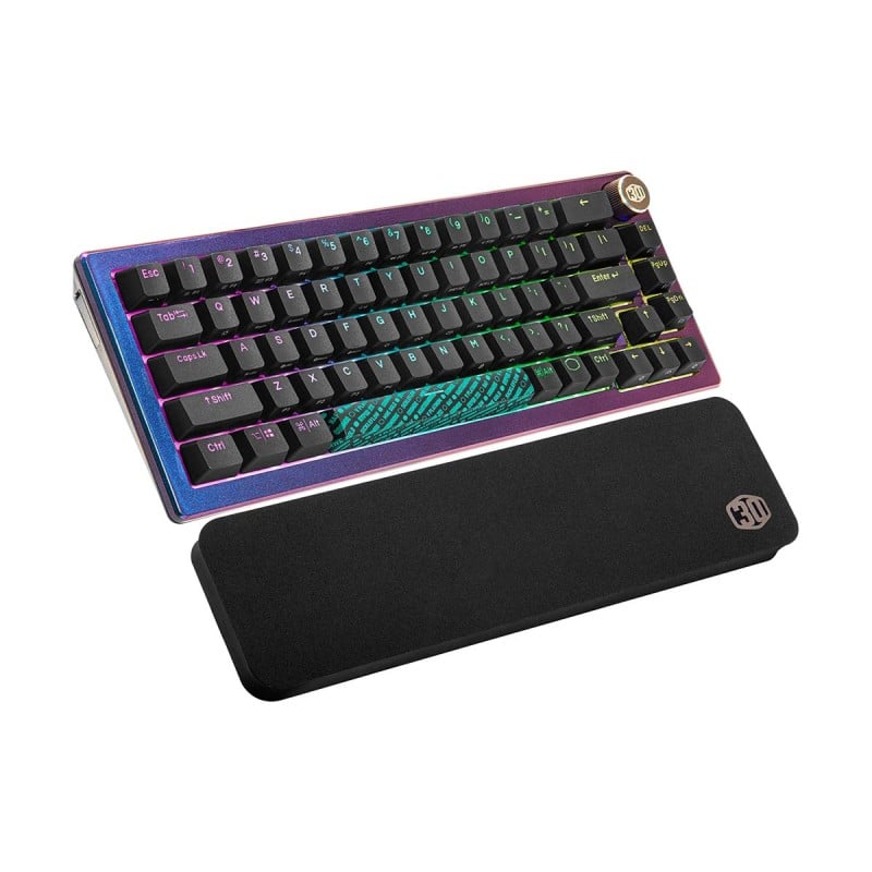 Cooler Master MK721 30th Anniversary Edition Chameleon Colorway Accents 65% Kailh Box V2 White Wireless Gaming Keyboard 2 Cooler Master MK721 30th Anniversary Edition Chameleon Colorway Accents 65% Kailh Box V2 White Wireless Gaming Keyboard