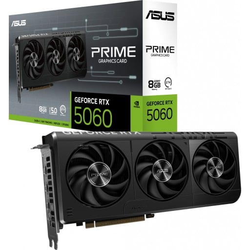 ASUS GeForce RTX 5060 PRIME 8GB GDDR7 128-bit PCIe 5.0 Graphics Card 1 ASUS GeForce RTX 5060 PRIME 8GB GDDR7 128-bit PCIe 5.0 Graphics Card