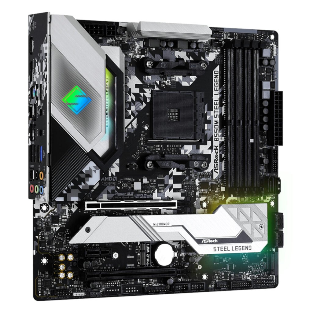 ASRock B550M Steel Legend AMD B550 Ryzen Socket AM4 Micro-ATX Motherboard 4 ASRock B550M Steel Legend AMD B550 Ryzen Socket AM4 Micro-ATX Motherboard