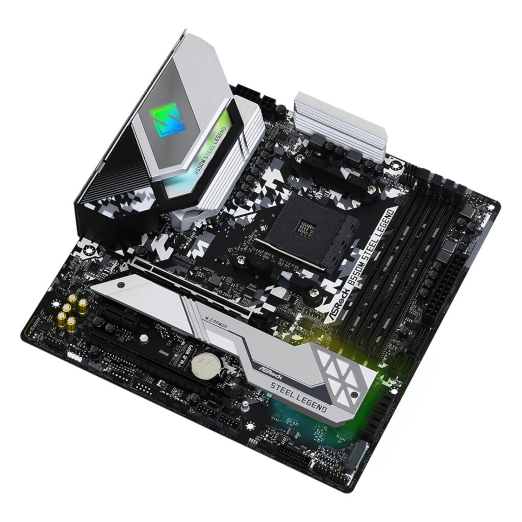 ASRock B550M Steel Legend AMD B550 Ryzen Socket AM4 Micro-ATX Motherboard 3 ASRock B550M Steel Legend AMD B550 Ryzen Socket AM4 Micro-ATX Motherboard