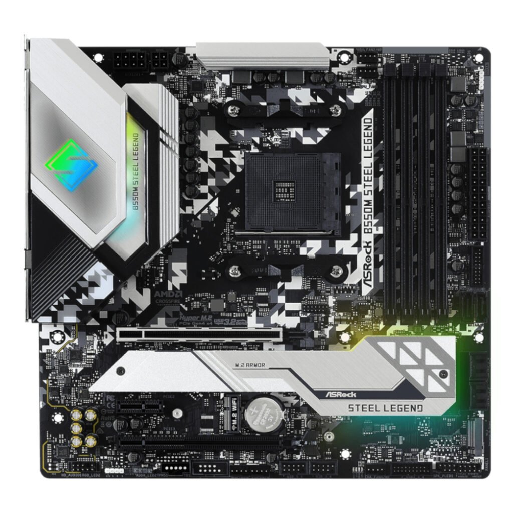 ASRock B550M Steel Legend AMD B550 Ryzen Socket AM4 Micro-ATX Motherboard 2 ASRock B550M Steel Legend AMD B550 Ryzen Socket AM4 Micro-ATX Motherboard