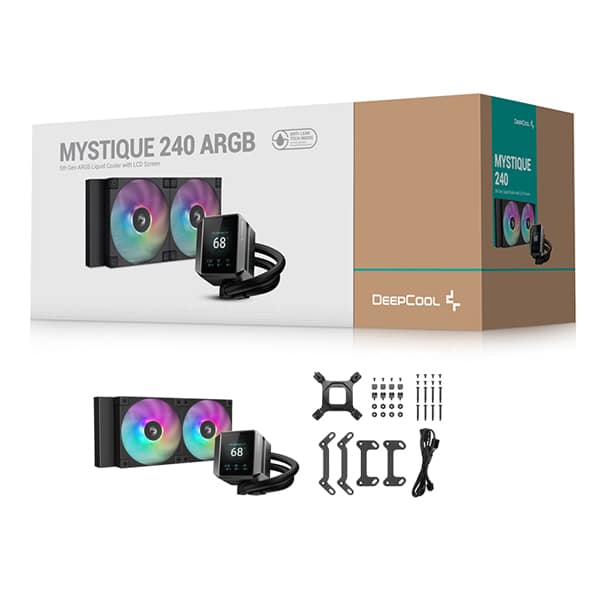DeepCool MYSTIQUE 240mm ARGB AIO Black Liquid CPU Cooler 5 DeepCool MYSTIQUE 240mm ARGB AIO Black Liquid CPU Cooler
