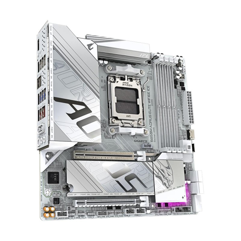 Gigabyte B850M AORUS ELITE WIFI6E ICE AMD B850 Ryzen AM5 Micro-ATX Motherboard 4 Gigabyte B850M AORUS ELITE WIFI6E ICE AMD B850 Ryzen AM5 Micro-ATX Motherboard