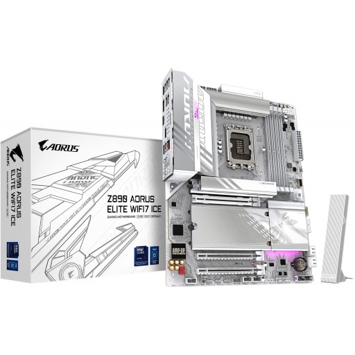 Gigabyte Z890 AORUS ELITE WIFI7 ICE Intel ATX Motherboard 1 Gigabyte Z890 AORUS ELITE WIFI7 ICE Intel ATX Motherboard
