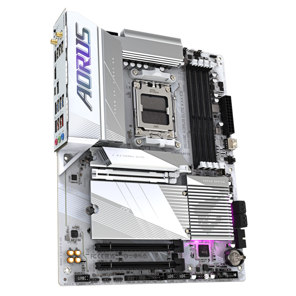 Gigabyte B650E AORUS ELITE X AX ICE AMD AM5 ATX Motherboard 3 Gigabyte B650E AORUS ELITE X AX ICE AMD AM5 ATX Motherboard