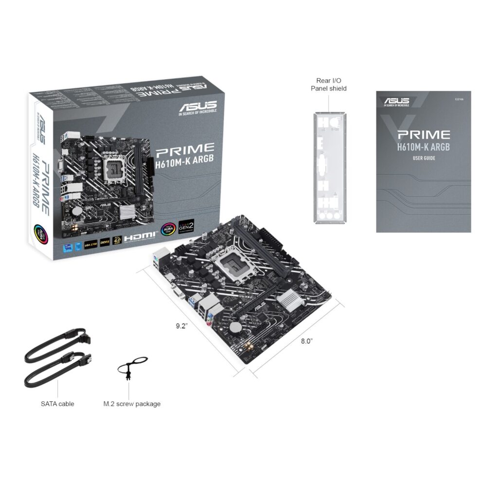 Asus PRIME H610M-R DDR5 LGA1700 Micro-ATX Motherboard 6 Asus PRIME H610M-R DDR5 LGA1700 Micro-ATX Motherboard