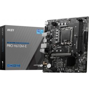 MSI PRO H610M-E DDR5 Intel LGA 1700 Micro-ATX Motherboard