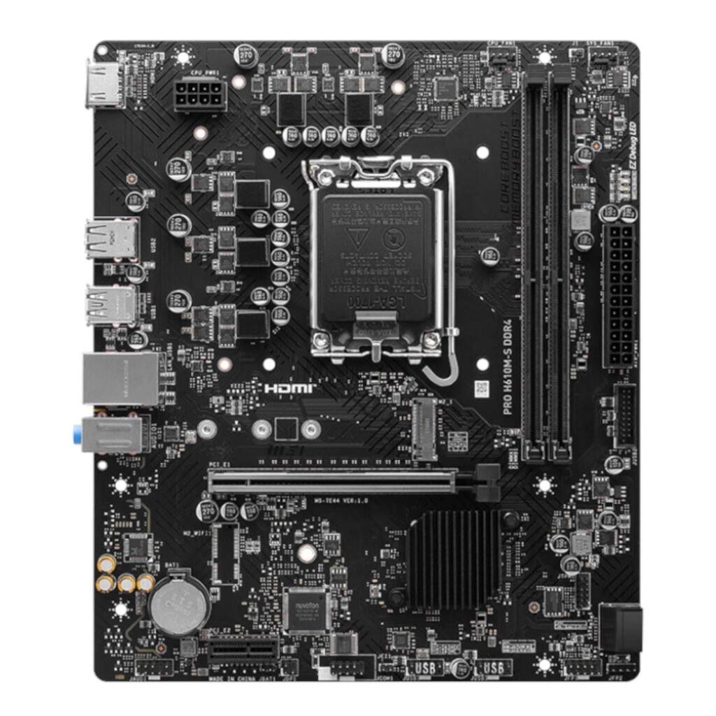 MSI PRO H610M-S DDR4 Intel H610 LGA 1700 Micro-ATX Motherboard 2 MSI PRO H610M-S DDR4 Intel H610 LGA 1700 Micro-ATX Motherboard