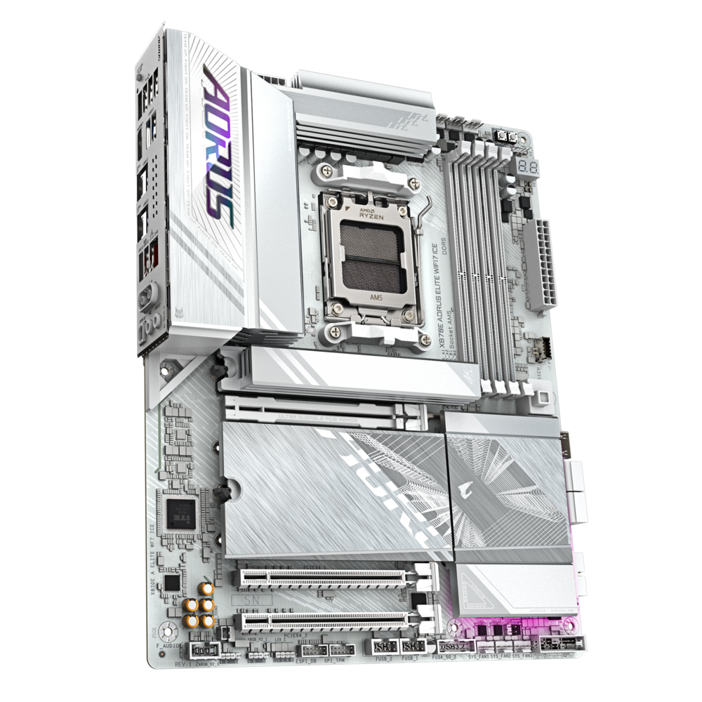 Gigabyte X870E AORUS ELITE WIFI 7 ICE AMD X870 Ryzen AM5 ATX Motherboard 3 Gigabyte X870E AORUS ELITE WIFI 7 ICE AMD X870 Ryzen AM5 ATX Motherboard