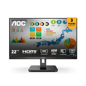 AOC 22E2HM 21.5″ FHD VA 75Hz 4ms Monitor